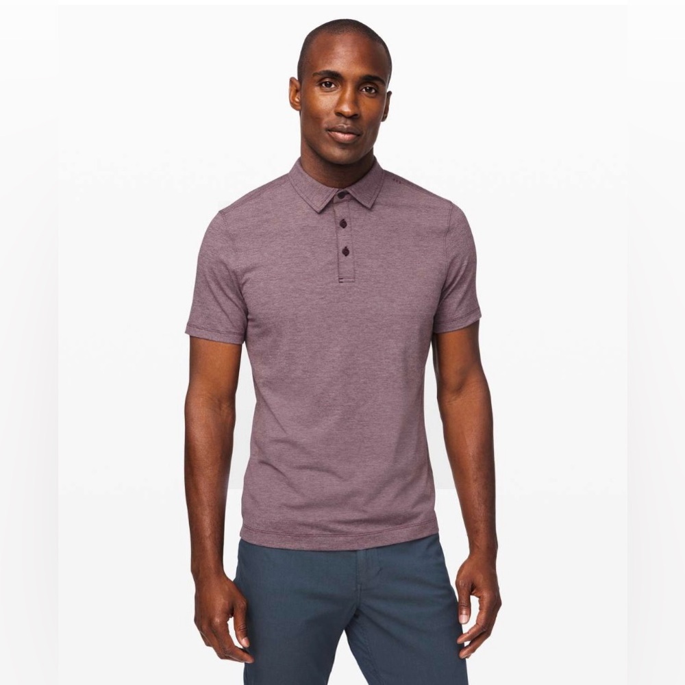 lululemon athletica Heathered Purple Polo Shirt
